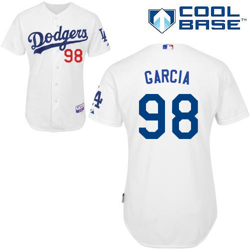 Onelki Garcia #98 Youth Baseball Jersey-L A Dodgers Authentic Home White Cool Base MLB Jersey